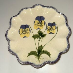 ISABEL Farr Vintage GORGEOUS Hand Painted Decorative Floral Plate 7”